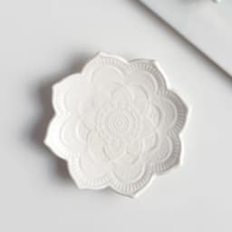 Nordic Ceramic Mandala Small Jewelry Dish Earrings Necklace Ring Storage Plates Fruit Dessert Display Bowl Decoration Tray