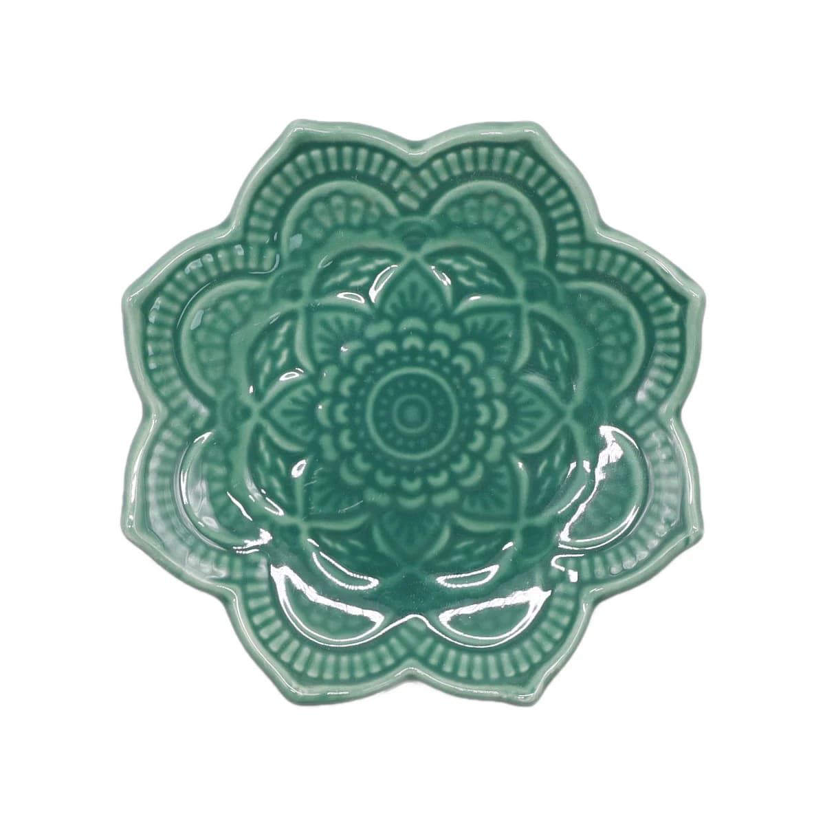 Nordic Ceramic Mandala Small Jewelry Dish Earrings Necklace Ring Storage Plates Fruit Dessert Display Bowl Decoration Tray