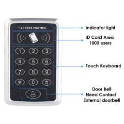 125KHz RFID Access Control Keypad EM Card Reader Door Access Control System Door Lock Opener Keyboard System M203 1500users