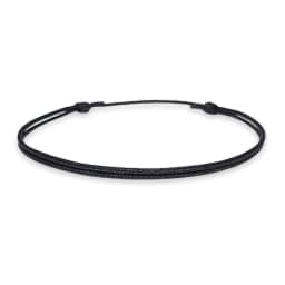 2pcs/set Black Cord Bracelet for Men Adjustable String Bracelets for Women Unisex Adult Black Nylon Cord for Father Day Jewelry