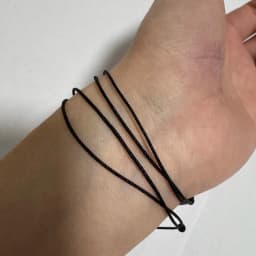 2pcs/set Black Cord Bracelet for Men Adjustable String Bracelets for Women Unisex Adult Black Nylon Cord for Father Day Jewelry