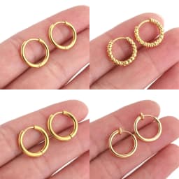 6pcs Stainless Steel Huggie Earring Hoop For Women Jewelry Set for Hypoallergenic Korean Earrings Female Jewelry Accessories