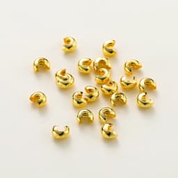 50/100Pcs 3/4/5mm 14K/18K Gold Plated Brass Open Crimp Beads Covers Crimp End Beads Stopper Spacer Bead for DIY Jewelry Making