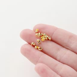 50/100Pcs 3/4/5mm 14K/18K Gold Plated Brass Open Crimp Beads Covers Crimp End Beads Stopper Spacer Bead for DIY Jewelry Making