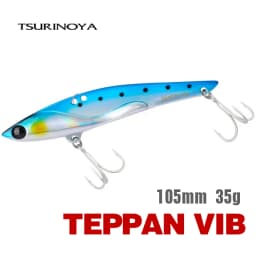 TSURINOYA 35g Teppan VIB Fishing Lure VECTOR DW38-C 105mm Vibration Shore Fishing Long Casting Metal Hard Bait Seabass Flounder