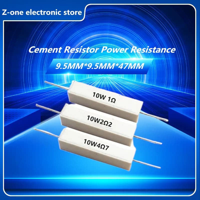 10/pcs 10W 5%Cement Resistor Power Resistance 0.1 ~ 10K 0.1R 0.5R 10R 50R 0.22 0.33 0.5 1 2 5 8 10 15 20 25 30 100 1K 2K 3K ohm