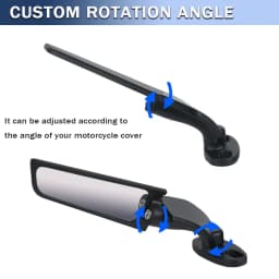 Modified Motorcycle Mirrors For Kawasaki Ninja 250 300 400 650 H2 H4 Adjustable Rotating Rearview Wind Swivel Wing Side Mirror