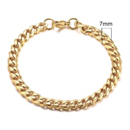 Vnox Mens Simple 3-11mm Stainless Steel Curb Cuban Link Chain Bracelets for Women Unisex Wrist Jewelry Gifts