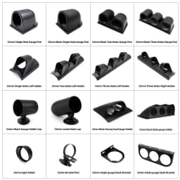 2INCH 52mm Universal Car Meters Holder Black Single Double Triple Car Gauge Pod for Left Right Drive Car for 2 Inch 52mm Gauges