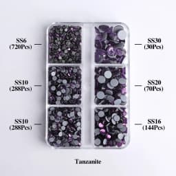 1540Pcs Mixed Sizes SS6-SS30 Glass Hotfix Rhinestones 6Grid Box Flat Back Glitter Crystal Strass Iron On Rhinestones for Clothes