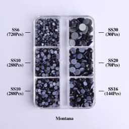 1540Pcs Mixed Sizes SS6-SS30 Glass Hotfix Rhinestones 6Grid Box Flat Back Glitter Crystal Strass Iron On Rhinestones for Clothes