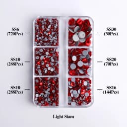 1540Pcs Mixed Sizes SS6-SS30 Glass Hotfix Rhinestones 6Grid Box Flat Back Glitter Crystal Strass Iron On Rhinestones for Clothes