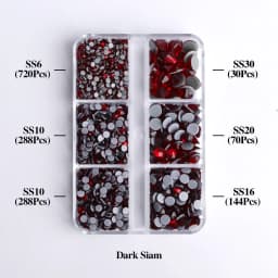 1540Pcs Mixed Sizes SS6-SS30 Glass Hotfix Rhinestones 6Grid Box Flat Back Glitter Crystal Strass Iron On Rhinestones for Clothes