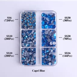 1540Pcs Mixed Sizes SS6-SS30 Glass Hotfix Rhinestones 6Grid Box Flat Back Glitter Crystal Strass Iron On Rhinestones for Clothes