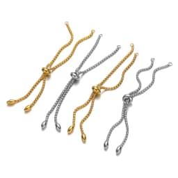 3pcs Stainless Steel Adjustable Boho Bracelets Chains Connectors for DIY Women's Pendant Bracelet Jewelry Gifts Crafts Making