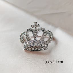 Metal Alloy Zircon Crown Brooch Lapel Suit Shirt Collar Pins Rhinestones Royal Pearl Brooches for Women Accessories Fashion Jew