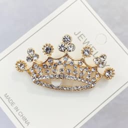 Metal Alloy Zircon Crown Brooch Lapel Suit Shirt Collar Pins Rhinestones Royal Pearl Brooches for Women Accessories Fashion Jew