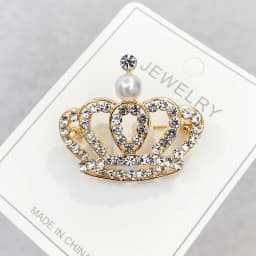 Metal Alloy Zircon Crown Brooch Lapel Suit Shirt Collar Pins Rhinestones Royal Pearl Brooches for Women Accessories Fashion Jew