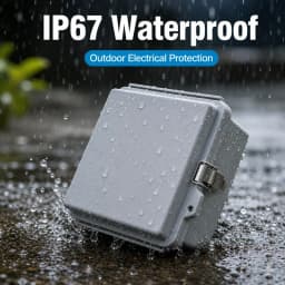 IP67 Waterproof ABS Junction Box Gray Transparent Cover Outdoor Electrical Enclosure Hinged Case for Electronic Instruments