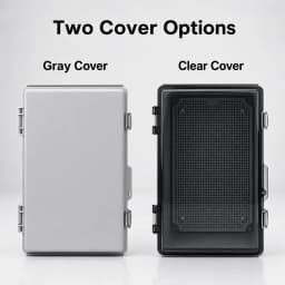 IP67 Waterproof ABS Junction Box Gray Transparent Cover Outdoor Electrical Enclosure Hinged Case for Electronic Instruments