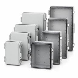 IP67 Waterproof ABS Junction Box Gray Transparent Cover Outdoor Electrical Enclosure Hinged Case for Electronic Instruments
