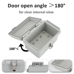 IP67 Waterproof ABS Junction Box Gray Transparent Cover Outdoor Electrical Enclosure Hinged Case for Electronic Instruments