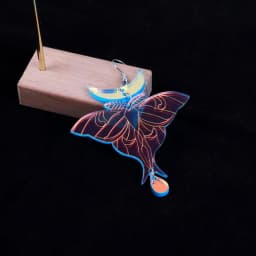 New Iridescent Luna Moth Laser Acrylic Earrings for Women 2023 Cute Butterfly Drop Dangle Earring Statement Jewelry Gifts