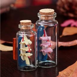100Pcs 5/8/10/12/15/20ml Empty Mini Glass Bottles with Cork Stoppers Lovely Glass Vials for DIY Craft Wedding Home Party Decor