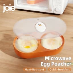 Joie Egg Poacher Double Microwave Egg Poacher Egg Cooker Fried Egg Box Breakfast Steamed Egg Box Egg Tools Kitchen Tool Eggy
