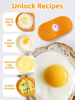 Joie Egg Poacher Double Microwave Egg Poacher Egg Cooker Fried Egg Box Breakfast Steamed Egg Box Egg Tools Kitchen Tool Eggy
