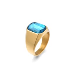 Men's/Women 316LStainless Steel  Onyx Gilded Gem Style Rings Classic Fashion Trend Jewelry Eco-Friendly Material