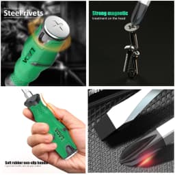 LAOA 1pcs Phillip Screwdriver With Magnetism Slotted Screwdrivers 58HRC Alloy Steel with Tap Function