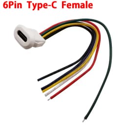 2Pin 4Pin 6Pin USB 2.0 Female Power Jack 2P 4P 6P USB2.0 Charging Port Connector Data Interface with Cable USB Charger Socket