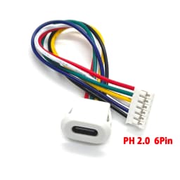 2Pin 4Pin 6Pin USB 2.0 Female Power Jack 2P 4P 6P USB2.0 Charging Port Connector Data Interface with Cable USB Charger Socket