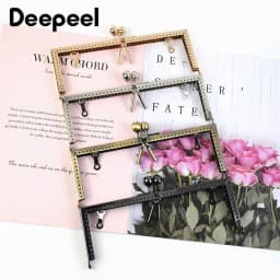 1/2Pcs Deepeel 20.5cm Square Bags Handle Handbag Sewing Brackets Purse Frame Metal Clasp DIY Bag Handles Sew Hardware Accessory