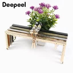1/2Pcs Deepeel 20.5cm Square Bags Handle Handbag Sewing Brackets Purse Frame Metal Clasp DIY Bag Handles Sew Hardware Accessory