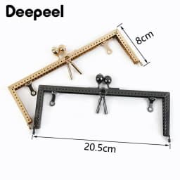 1/2Pcs Deepeel 20.5cm Square Bags Handle Handbag Sewing Brackets Purse Frame Metal Clasp DIY Bag Handles Sew Hardware Accessory