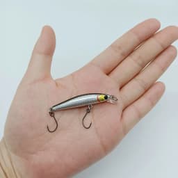 DUODUOYU 1PCS Floating Minnow Fishing Lures 5cm/2g Wobbler Artificial Bait With Double Single Hooks Bass Bait Goods for fishing