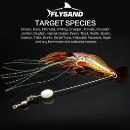 FLYSAND Shrimp Lure with Hooks Luminous Soft Fishing Lures Shrimp Bait Silicone Enticement Tackle Baits FlySand Fishing Tool