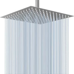 High Pressure Rainfall Stainless Steel Shower Head High Flow 8" 10" 12" Square Pressure Boosting Design Spa Bathroom Showerhead