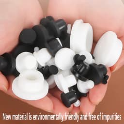 PVC Plug Rubber Plug Silicone Plugs Protective Low Temperature Resistance Stopper Cap Ring Tube Sleeve Washer Black Joint Pipe