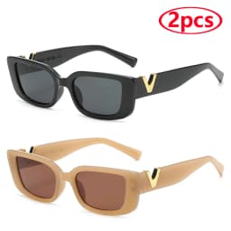 Fashion Rectangle Sunglasses Women Luxury Brand Vintage Small Frame Sun Glasses Ladies Classic Black Square Eyeglasses Oculos
