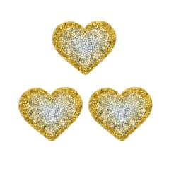 3Pcs Pink Yellow Blue Heart Rhinestone Patches Applique Iron on Glitter Shiny Repair For Clothing Jeans Decoration 6.8*6.3CM