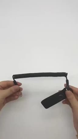 Elastic Lanyard Rope Tactical Anti-lost Military Spring Safety Strap Gun Rope For Key Ring Chain Flashlight Hunting Accessories