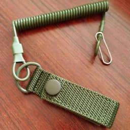 Elastic Lanyard Rope Tactical Anti-lost Military Spring Safety Strap Gun Rope For Key Ring Chain Flashlight Hunting Accessories
