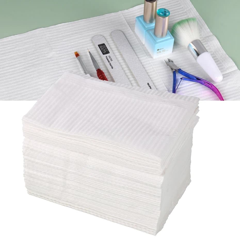 20/50pcs Waterproof Disposable Nail Table Mat Foldable Protection Pad Tool Practice Cleaning Hand Paper Manicure Accessories Set