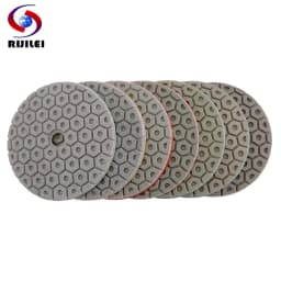 7PCS/Set Super 4Inch Stone Polishing Pads Wet 100mm Wet Polishing Pad For Granite Marble Concrete Grinding Discs