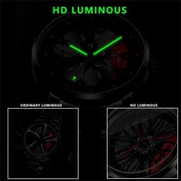 Fashion Mens Car Wheel Watches Luxury Men Sports Waterproof Quartz Wristwatch Stainless Steel Wheel Hub Watch Relogio Masculino