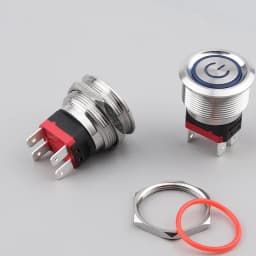 25mm 20A High Current 24V220V Metal Button Switch Self-locking Reset Start Waterproof Button Power Start Switch