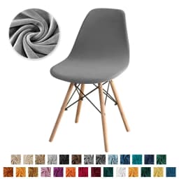 Velvet Shell Chair Cover Stretch Armless Dining Chair Covers Solid Color Elastic Bar Dining Seat Cover Home Hotel Party Banquet